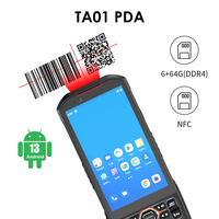 Escáner de Código de Barras Portátil PDA con Android 13.0, 64G, Pantalla de 4.2 Pulgadas, NFC 13.56MHz, Colector de Datos, Funciones 1D/2D, en Stock