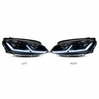Ensemble de phares LED BK pour Volkswagen Golf 6 MK6 2009-2012, mise à niveau vers le style Golf 7.5 avec lentille de projecteur Bi LED