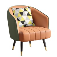 Fauteuil individuel décontracté pour la maison, design nordique minimaliste Wabi-Sabi, chaise de salon de luxe en métal