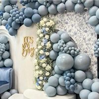 Kit de guirlande de ballons bleu poussière mat, ballons en latex, décoration de fête de révélation du sexe pour bébé garçon