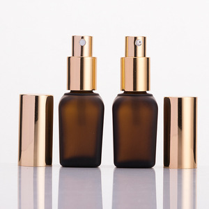 Vente en gros de flacons en verre ambré carrés, opaques, de qualité médicale, flacons distributeurs de sérum, flacons cosmétiques carrés en verre, 50 ml - Product Image 2