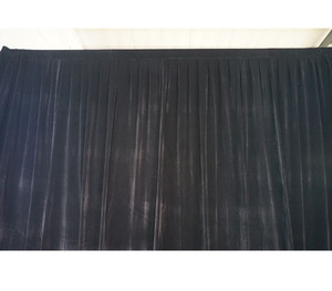 Cortina de Fondo de Terciopelo Negro con Diseño Simple de Tubos y Cortinas para Decoración de Eventos - Product Image 3