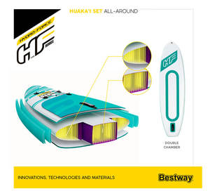 <span class=keywords><strong>Bestway</strong></span> 65346 Kit de planche à pagaie double couche <span class=keywords><strong>gonflable</strong></span> Stand up <span class=keywords><strong>Paddle</strong></span> Board sup Boards Standup - Product Image 2