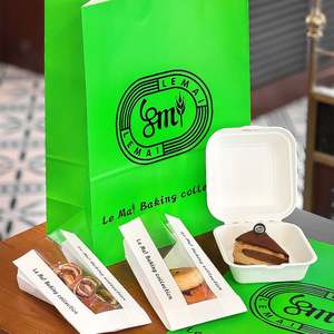 Sac en papier kraft écologique personnalisé pour boulangerie française, résistant à la graisse, de qualité alimentaire, pour emballage de sandwichs avec fenêtre pour pain grillé - Product Image 3