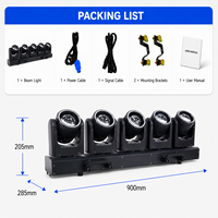 Barre lumineuse LED longue 5x80W RGBW 4-en-1 avec rotation infinie, contrôle DMX512 RDM, éclairage de scène pour événements DJ