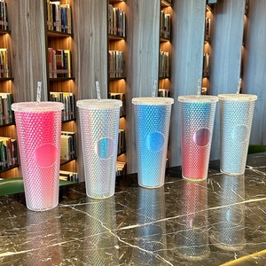 Pajitas de Plástico de Doble Capa con Degradado de Color, Creativas y Modernas para el Verano, Personalizadas de Fábrica, Venta al Por Mayor, Ecológicas - Product Image 4