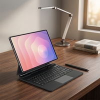 Pengiriman Cepat untuk Samsung Galaxy Tab S11 Ultra 14.6-inci Ultra-tipis Kotak Ajaib Magnetik dengan Penutup Keyboard Touchpad Berlampu Latar
