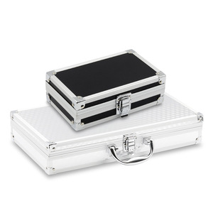 Aluminum Alloy <b>Storage</b> <b>Box</b> Portable <b>Tool</b> Case With Latches For Watch Gift Toy Organizing 10L Capacity Polished Finish - Product Image 1