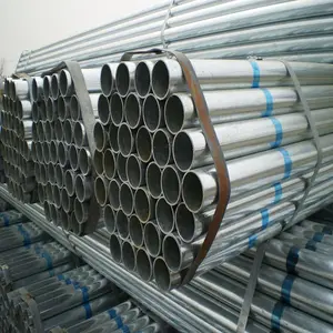 Tubo redondo de ferro galvanizado mergulhado a quente erw Tubos galvanizados tubo de aço carbono