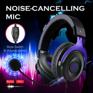 <span class=keywords><strong>Casque</strong></span> <span class=keywords><strong>filaire</strong></span> EKSA E900, <span class=keywords><strong>casque</strong></span> de jeu stéréo avec micro, PC, <span class=keywords><strong>casque</strong></span> de jeu 3,5 mm, microphone à réduction de bruit active - Product Image 4