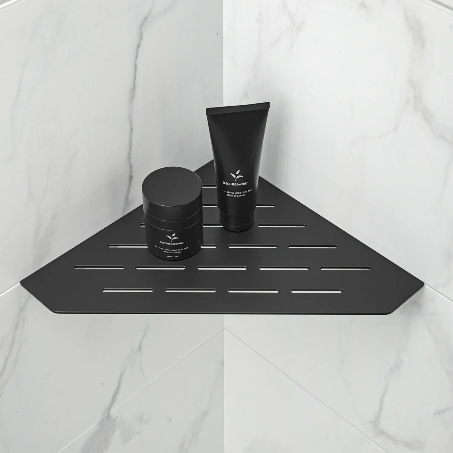 קל לניקוי מט שחור פינת 3mm עובי אמבטיה מדף מוטבע עם סיטונאי חדש מגמות
