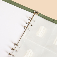 Prix pas cher classeur d'épargne 100 jours épargne argent Faux cuir 6 anneaux reliure d'épargne feuilles mobiles cahier de journal