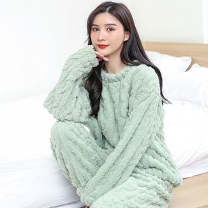 <span class=keywords><strong>Pigiama</strong></span> invernale in <span class=keywords><strong>pile</strong></span> di corallo <span class=keywords><strong>rosa</strong></span> da donna pigiami da notte per donna da camera da letto vestiti per la casa - Product Image 6