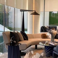 Lampadaire d'Angle Moderne LED Minimaliste Arc Designer Créatif Nordique Contemporain pour Hôtel et Salon