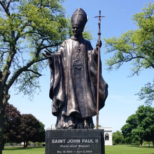 Statua del Papa Cattolico a Grandezza Naturale Personalizzabile, Scultura in Bronzo di San Giovanni Paolo II <span class=keywords><strong>per</strong></span> Decorazione di Chiese, Piazze e Cimiteri - Product Image 2