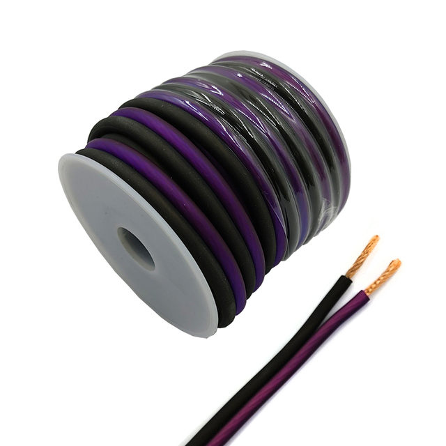 High-Quality Speaker Wire Cable OFC Copper 2 Core 10 /12 / 14 / 16 AWG With PVC Jacket for Car Audio