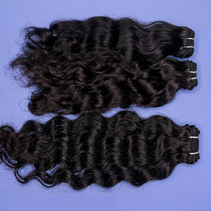 100% cabello humano Remy natural indio sin procesar tejido grado 12A estilo de onda profunda suelta de la mejor calidad de la India - Product Image 1