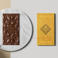 Boîtes d'emballage imprimées pour barres de chocolat aux champignons comestibles avec gaufrage et pelliculage mat, en papier couché, matériaux recyclés