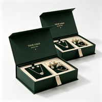 Boîte rigide magnétique pliable de luxe personnalisée avec logo pour emballage de bijoux, boîte cadeau avec insert, estampage à chaud