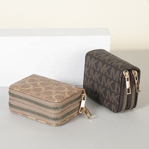 Cartera de Mujer Estilo Retro Europeo, Pequeña, con Doble Cremallera, Múltiples Ranuras para Tarjetas, Portátil, Monedero de Moda - Product Image 3