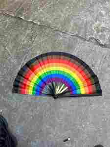 Abanico de Bambú Grande de 33 cm, Ecológico, Tallado a Mano - Product Image 3