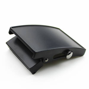 Canvas Web Belt Estilo Militar Preto Em Branco Roller Belt Buckle - Product Image 3