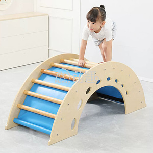 Moetry madera Montessori Piklers arco mecedora niños Marco de escalada interior con rampa deslizante - Product Image 4