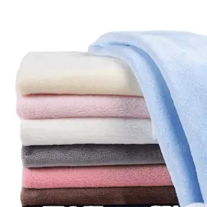 Super Soft jacquard Blanket Fabric Long Plush Printed Fluffy Flannel Fleece Fabric Upholstery Fabric For Blanket