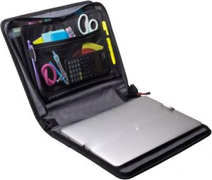 Free Sample BSCI 3 <b>Ring</b> Zipper <b>Binder</b> with Handle, Zip up Three D-<b>Ring</b> <b>Binder</b> Organizer Multi-Pocket Zippered <b>Binder</b> Bag - Product Image 4