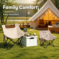 Chaise de camping portable en tissu Oxford 600D, avec joints de verrouillage sécurisés, construction robuste, design léger, rangement compact