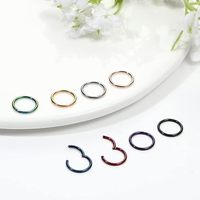 Gaby ASTM-F136 Anodisé Or Rose Titane Bijoux de Piercing Nez Anneau de Septum Clicker Segment Boucles d'Oreilles