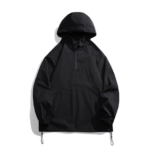 Jersey <span class=keywords><strong>Deportivo</strong></span> de Color Sólido para <span class=keywords><strong>Hombre</strong></span>, Chaqueta <span class=keywords><strong>Anorak</strong></span> Informal con Cremallera, Ropa de Calle, Chaqueta de Entrenador, Temporada de Primavera - Product Image 2