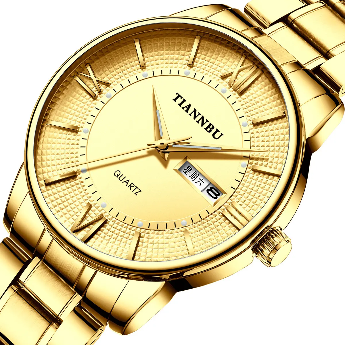 Quartz Men's Watch Women's Watch Date Calendar Display Japan Movement High Quality Gold White Black Blue Dial Watches
