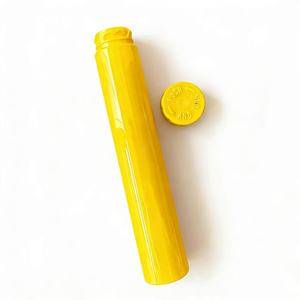 Tube en plastique PET rouge résistant aux enfants avec bouchon à pression, taille et logo personnalisés pour le stockage de comprimés à croquer - Product Image 3