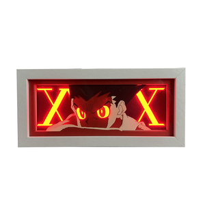 Anime Desktop Ornaments Cut Shadow Paper Table Lamp Japanese Manga Photo Frame Paper Carving LED Night Lamp - Product Image 1