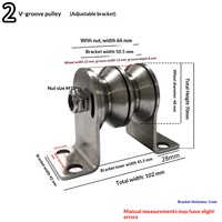 Poulie de guidage latérale à double ou triple roue réglable en acier inoxydable pour câble de levage