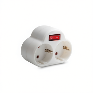 2 Way <b>Adapter</b> <b>Switch</b> 90mm x 80.5mm x 66mm With Red Indicator Light For Home Use - Product Image 2