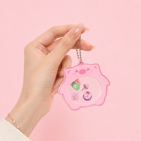 Porte-clés shaker en acrylique personnalisé en usine, forme machine à pinces, impression UV double face, motif garçon chibi mignon, pendentif de sac, cadeau en gros
