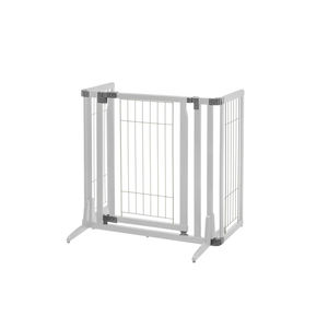 Valla <span class=keywords><strong>perimetral</strong></span> plegable de madera portátil <span class=keywords><strong>para</strong></span> <span class=keywords><strong>perros</strong></span> Puerta de seguridad extensible <span class=keywords><strong>para</strong></span> cachorros sin montaje con soporte de 3 paneles - Product Image 1