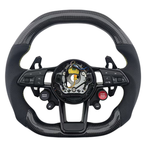 High Quality Wholesale Carbon Fiber Leather Steering <b>Wheel</b> for Audi Models A3 A4 A4L A5 A7L A8 Q5 Q7 B9 A6 R8 Steering <b>Wheel</b> - Product Image 1