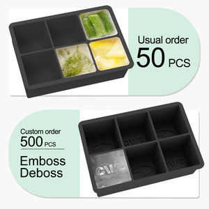 Benutzerdefinierte Form Logo Antihaft-Whiskey Silikon-Eiswürfelform Eiskugelform mit Deckel Eiswürfelform - Product Image 2