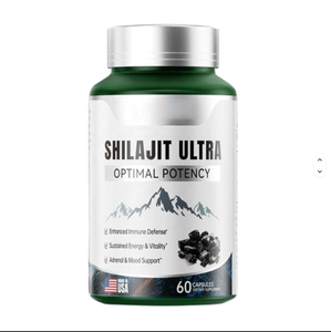 Kapsul Shilajit Label Pribadi OEM Suplemen Herbal Shilajit 60 Kapsul Pengatur Energi Dewasa - Product Image 1