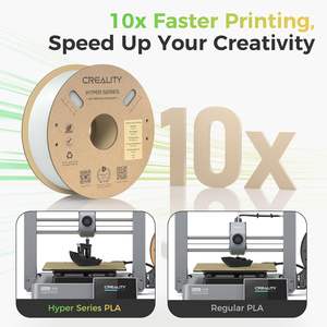 Filament Creality Hyper PLA 1,75 mm Blanc 1 kg, filament pour imprimante 3D, matériau d'impression haute vitesse - Product Image 3