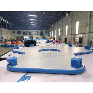 New Design Inflatable Yacht Party Rental Floating Dock Lounge Water Float Banas Swimming Pool Games