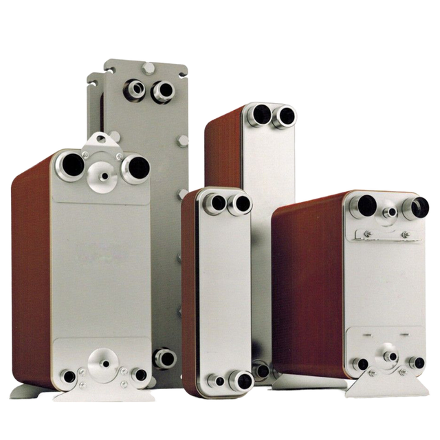 SS316L Customized Industrial Copper BPHE with 1U Compact Design for Data Center Server Rack Liquid Cooling Systems