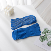 Chaussettes à cinq doigts en coton avec logo personnalisé, 5 doigts, antidérapantes, classiques, chaussettes à cheville pour femmes