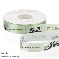 Ruban en satin de polyester pour cadeau d'anniversaire pour enfants, motif de dessin animé mignon, pour emballage de gâteau, boîte cadeau, décoration DIY, fabriqué au Fujian, Chine