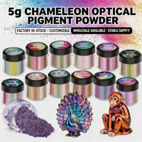 Poudre de mica hautement pigmentée à effet caméléon, qualité cosmétique, fabriquée en Chine pour les fards à paupières et le nail art