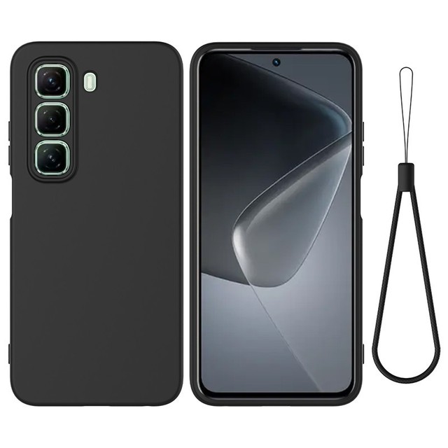 2025 New Shockproof Silicone Soft TPU Protective Mobile Phone Case for Infinix Hot 50 Pro Plus Zero 40 Hot 40 50i With Lanyard