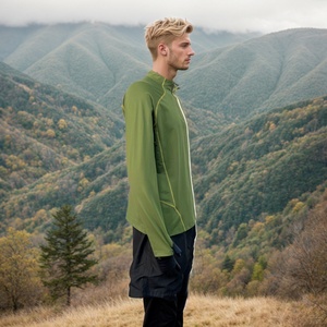 Nuevo Diseño de Camisetas Deportivas de Secado Rápido, Talla Grande, Tejido con Efecto Tejido, Sensación Fresca, Absorbe la Humedad, para Primavera - Product Image 2